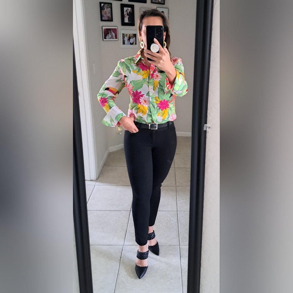 women's shirt made of flower print fabric